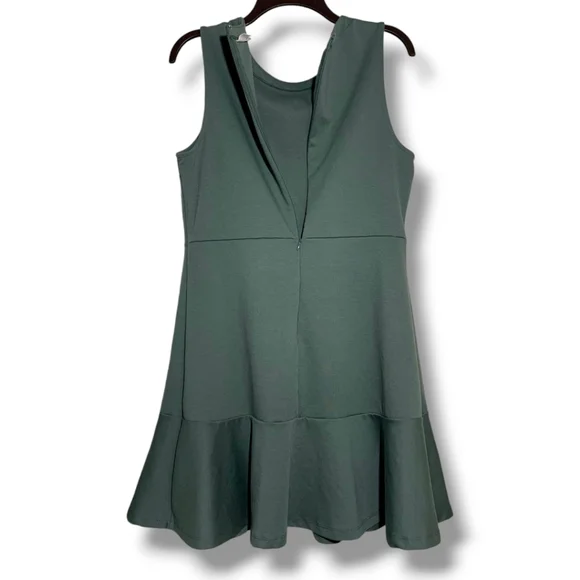 GAP Sage Green Sleeveless Flared Peplum Dress size 12 - Picture 7 of 13